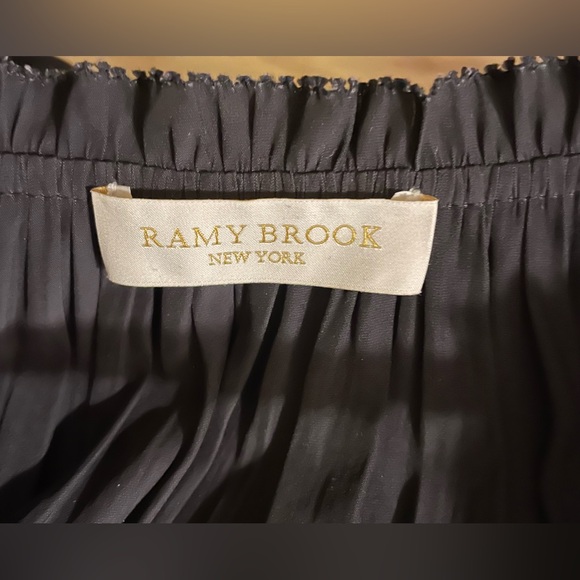Ramy Brook Black Mini, Long Sleeve, V - Neck Dress with Elastic Waist - Picture 5 of 5